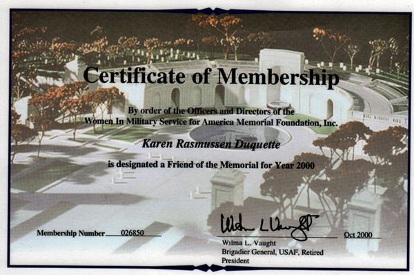 WIMSA Certificate of Membership